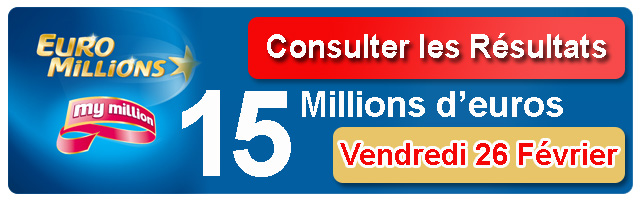 Résultat du Tirage de l'Euromillions du 26 Février 2016 resultat-euromillion-tirage-26-fevrier-2016-vendredi